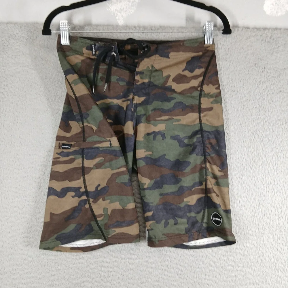 O'Neill‎ Hyperfreak Board Shorts Camouflage Swim Trunks Stretch Size 28